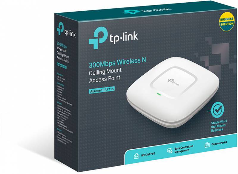 Точка доступа TP-Link EAP115 N300 10/100BASE-TX белый