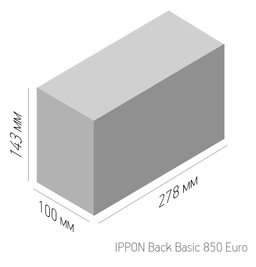 Источник бесперебойного питания Ippon Back Basic 850 Euro 480Вт 850ВА черный