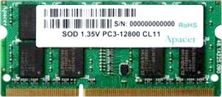 Память DDR3L 4Gb 1600MHz Apacer SO-DIMM DV.04G2K.KAM Non-ECC CL11 1.35V AS04GFA60CATBGJ