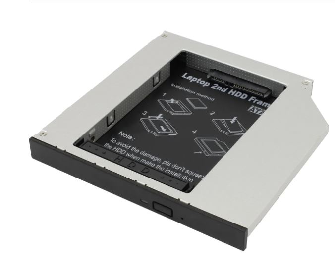 Переходник Espada для ноутбука DVD to SSD SS12 dvd slim 12.7 mm to hdd (msata to sata)