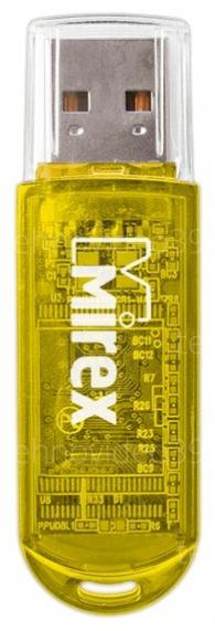Флеш Диск Mirex Elf 16GB, USB 2.0, Желтый