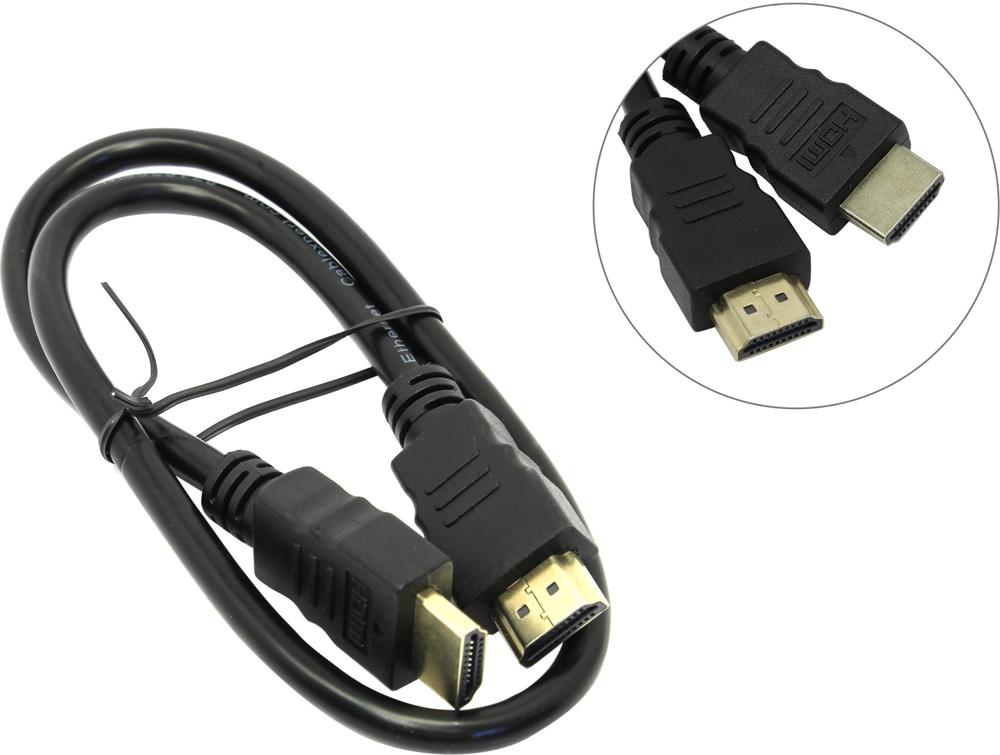 Кабель HDMI Cablexpert CCF2-HDMI4-5, 1,5м, v2.0, 19M/19M, черный, позол.разъемы, экран, 2 ферр кольца, пакет 19442