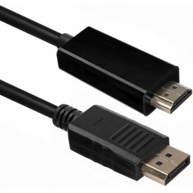 Кабель ACD-DDHM2-18B DisplayPort 1.2, DP-HDMI, Golden Plated, 20m/19m, Черный, 1.8м (742453)