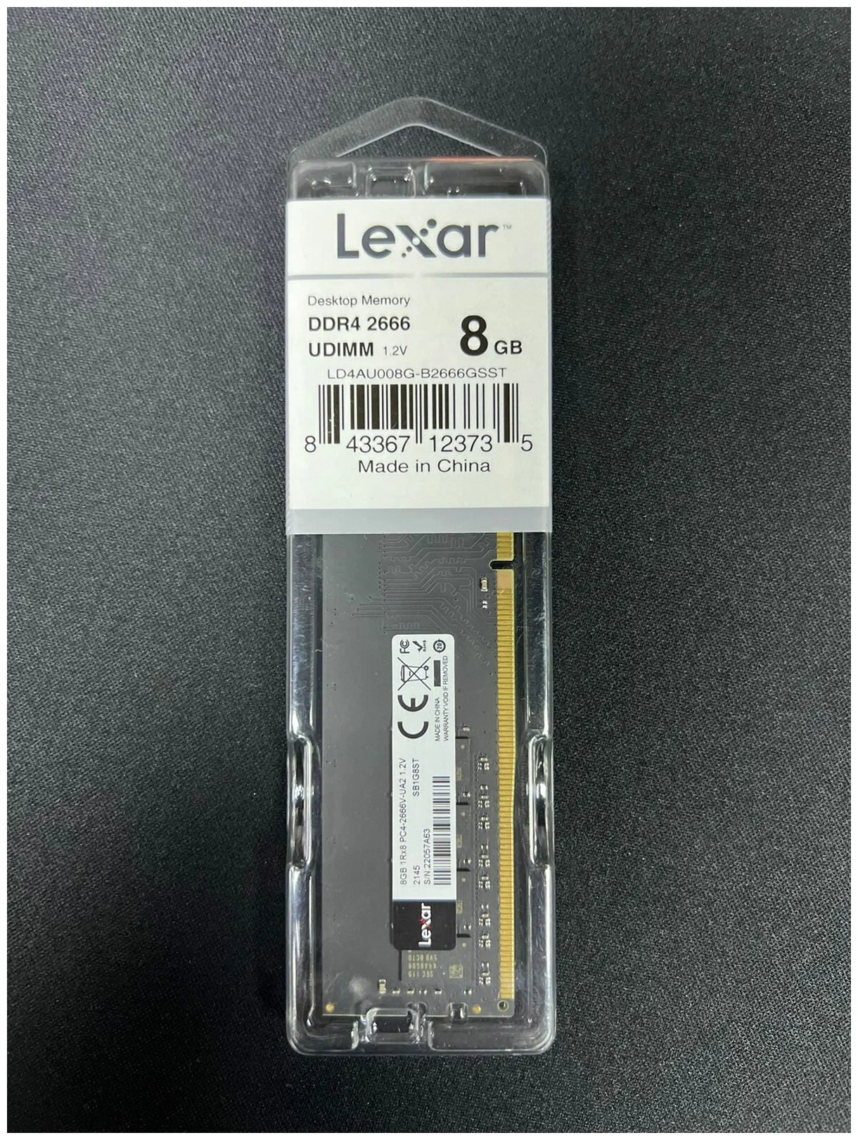 Память DDR4 8GB 2666MHz Lexar UDIMM CL19, 1.2V RTL