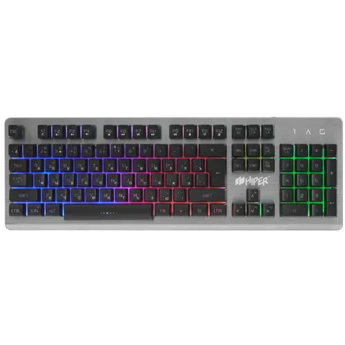 Игровая клавиатура HIPER GK-6 SHTURMER чёрная (Slim, USB, Xianghu Blue switches, RGB подсветка, Влагозащита)