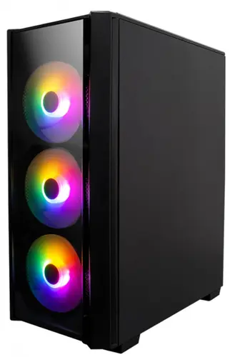 Корпус 1STPLAYER FIRE DANCING V4-G ATX, tempered glass, 4x120mm LED fans (V4-G-4F1) Без БП