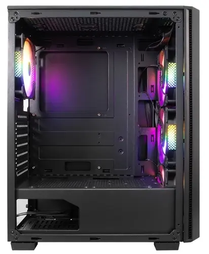 Корпус 1STPLAYER FIRE DANCING V4-G ATX, tempered glass, 4x120mm LED fans (V4-G-4F1) Без БП