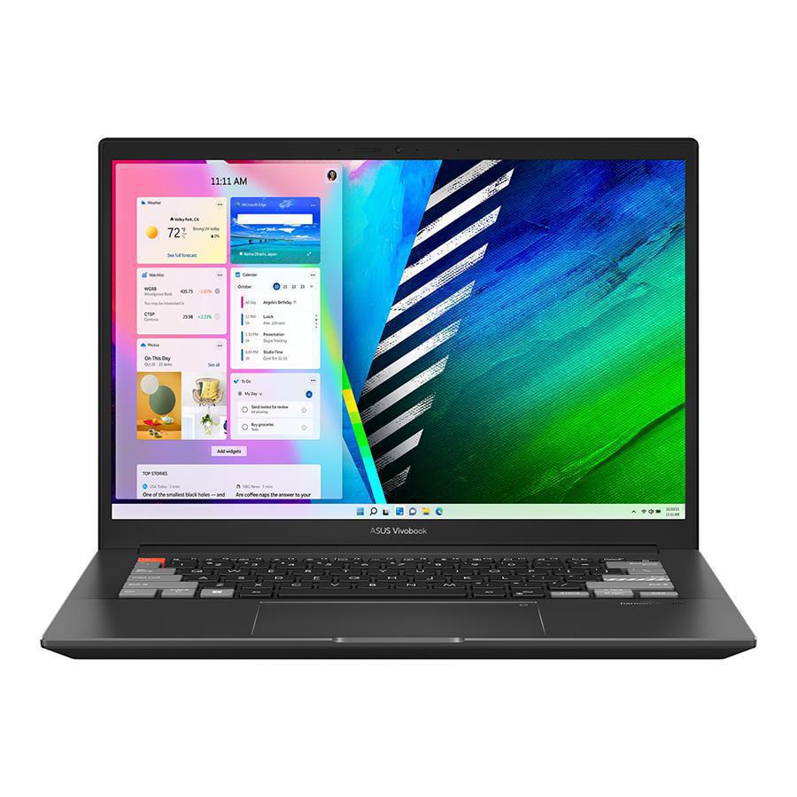 Ноутбук ASUS Vivobook Pro 14 M7400QE-KM117 R7-5800H/16Gb/512Gb M.2 SSD/14,0 OLED WQXGA+ (2880 x 1800) 90Hz/GeForceRTX 3050Ti 4Gb/WiFi6/BT/Backlit KB/No OS/1.4Kg/Black/DIALPAD/RU_EN_Keyboard