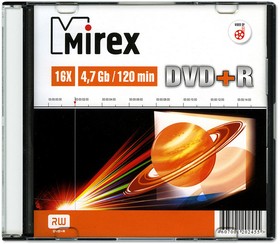 Диск DVD+R Mirex 4.7 Gb 16x Slim Case