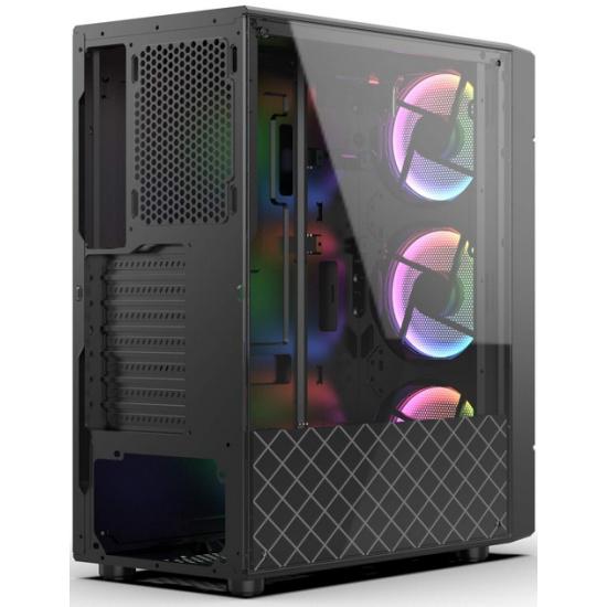 Корпус Hiper XG300 POLARIS черный без БП ATX 3x120mm RGB 2xUSB3.0 1xUSB2.0 audio