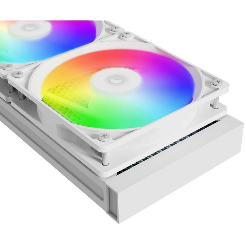 Система водяного охлаждения ID-Cooling FX240 ARGB WHITE Soc-AM5/AM4/1151/1200/2066/1700 4-pin PWM + 3-pin 5V ARGB 35dB Al 250W LED Ret