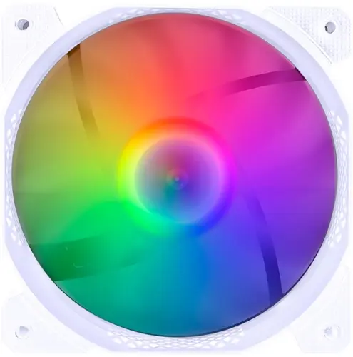 Вентилятор 1STPLAYER F1 White 120mm LED 5-color 1000rpm, 3pin / F1-WH / bulk