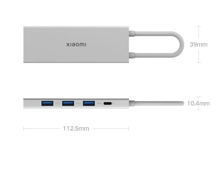 Док-станция Xiaomi 5 в 1 с USB Type-C USB3.0 HDMI 4K PD100W (XMDS05YM)