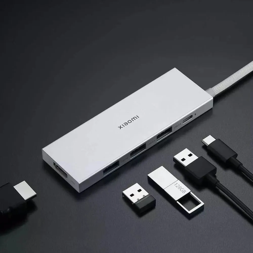 Док-станция Xiaomi 5 в 1 с USB Type-C USB3.0 HDMI 4K PD100W (XMDS05YM)