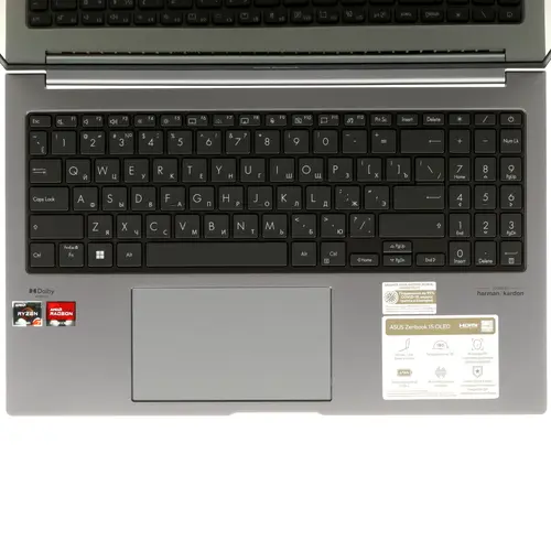 Ноутбук Asus ZenBook 15 OLED UM3504DA-MA430W Ryzen 7 7735U 32Gb SSD1Tb AMD Radeon 680M 15.6" OLED (2880x1620) noOS grey WiFi BT Cam (90NB1163-M00KJ0)