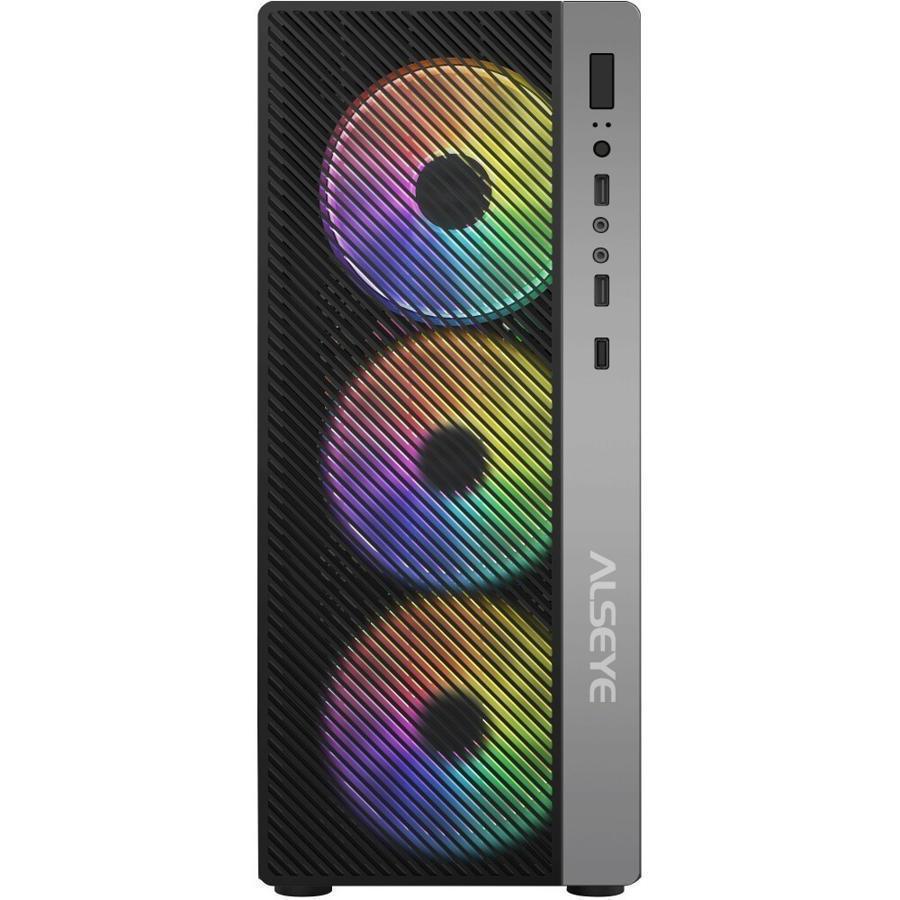 Корпус ALSEYE Honor ATX, USB2.0*2+HD Audio+USB3.0*1 черный (no fan)