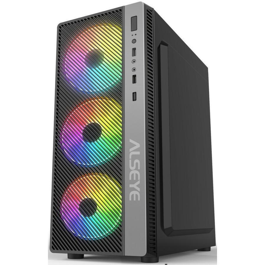 Корпус ALSEYE Honor ATX, USB2.0*2+HD Audio+USB3.0*1 черный (no fan)