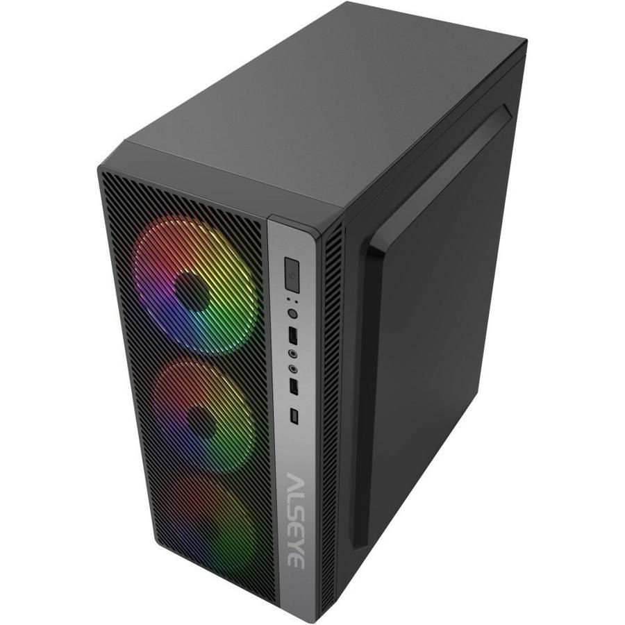 Корпус ALSEYE Honor ATX, USB2.0*2+HD Audio+USB3.0*1 черный (no fan)