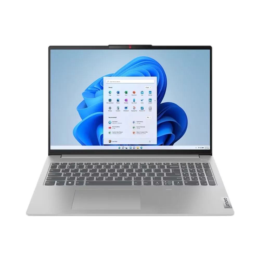 Ноутбук Lenovo IdeaPad Slim 3 16IRU8 Core i5 1335U 16Gb SSD256Gb Intel Iris Xe graphics 16" IPS WUXGA (1920x1200) noOS grey WiFi BT Cam (82X80040RK)