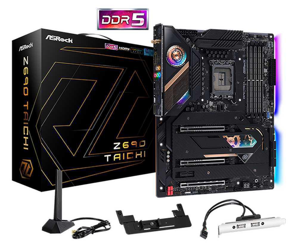 Материнская плата Asrock Z690 TAICHI DDR5 Soc-1700 Intel Z690 4xDDR5 ATX AC`97 8ch(7.1) 2.5Gg RAID+HDMI