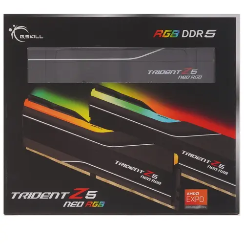 Память DDR5 2x16GB 6000MHz G.SKILL Trident Z5 Neo RGB CL36 PC5-48000 1.4V F5-6000J3636F16GX2-TZ5NR Black