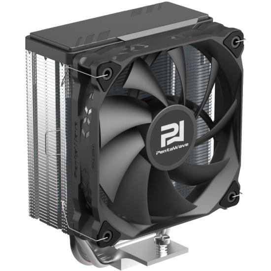 Устройство охлаждения(кулер) PentaWave PC-Z03E SRB PWM Soc-AM5/AM4/1151/1200/1700 черный 4-pin PWM 12-29dB Al+Cu 205W 450gr Ret