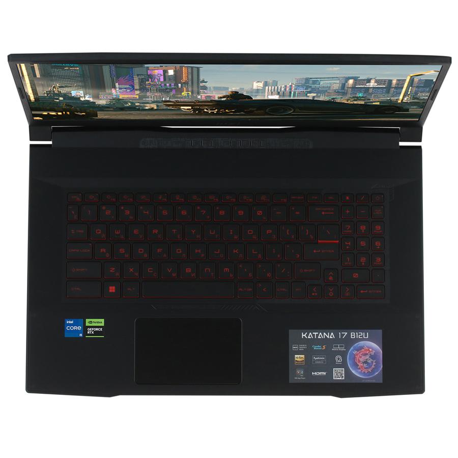 Ноутбук MSI Katana 17 B12UCX-1023XRU Core i5 12450H 8Gb SSD512Gb NVIDIA GeForce RTX 2050 4Gb 17.3" IPS 144Hz FHD (1920x1080) NoOS black WiFi BT Cam (9S7-17L541-1023)