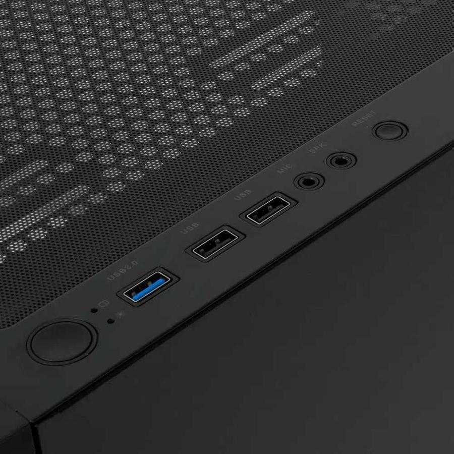 Корпус HSPD M330 черный без БП mATX 3x120mm ARGB 2xUSB2.0 1xUSB3.0 audio