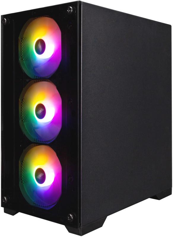 Корпус 1STPLAYER Firebase X2-M ATX 4x120mm LED 1xUSB2.0 1xUSB3.0 audio bott PSU (X2-M-4F1)