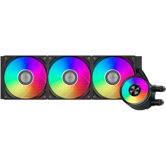 Система водяного охлаждения PCCooler DA360 Pro ARGB BK Soc-AM5/AM4/1200/1700/1851 черный 4-pin 33.7dB Al 300W Ret (DA360Pro-BKAWXX-GL)