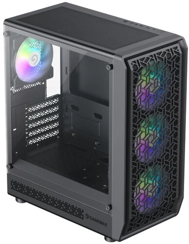 Корпус GameMax Forge MB черный без БП ATX 4x120mm ARGB 1xUSB2.0 1xUSB3.2 1xUSB3.2 Type-C audio bott PSU