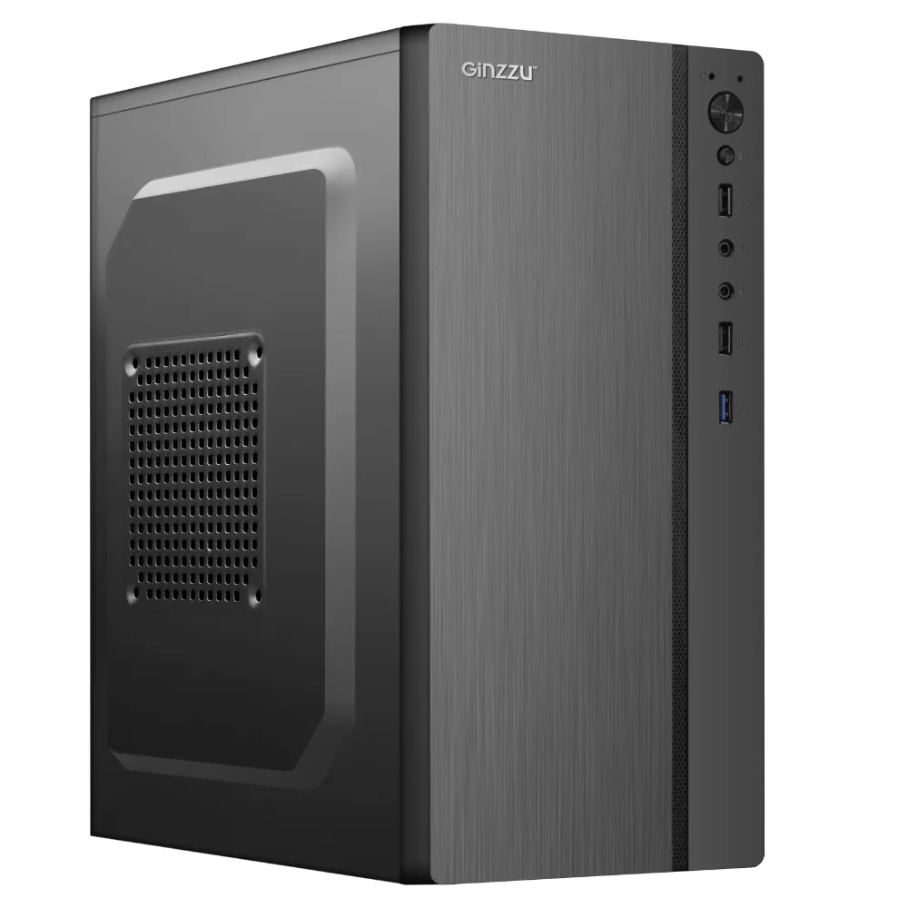 Корпус Ginzzu B200 черный без БП mATX 2xUSB2.0 1xUSB3.0 audio