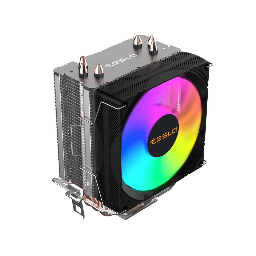 Устройство охлаждения(кулер) Tesla Shadow 903 FRGB Soc-AM5/AM4/1151/1200/1700 черный 92mm 3-pin 23dB Al+Cu 130W 290gr Ret