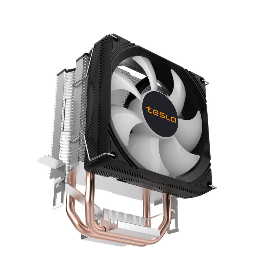 Устройство охлаждения(кулер) Tesla Shadow 902 FRGB Soc-AM5/AM4/1151/1200/1700 черный 92mm 4-pin PWM 23dB Al+Cu 110W 290gr Ret