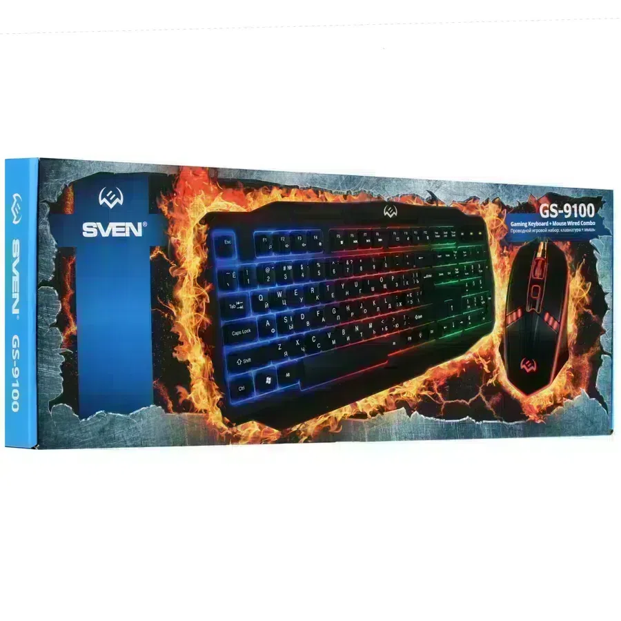 Клавиатура + мышь Sven GS-9100 клав:черный мышь:черный USB