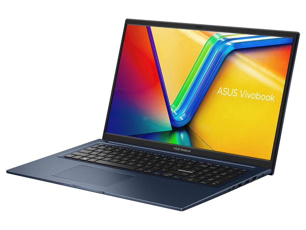 Ноутбук Asus Vivobook 17 X1704ZA-AU447 Core i3 1215U 16Gb SSD512Gb Intel UHD Graphics 17.3" IPS FHD (1920x1080) без ОС blue WiFi BT Cam (90NB10F2-M00K70)