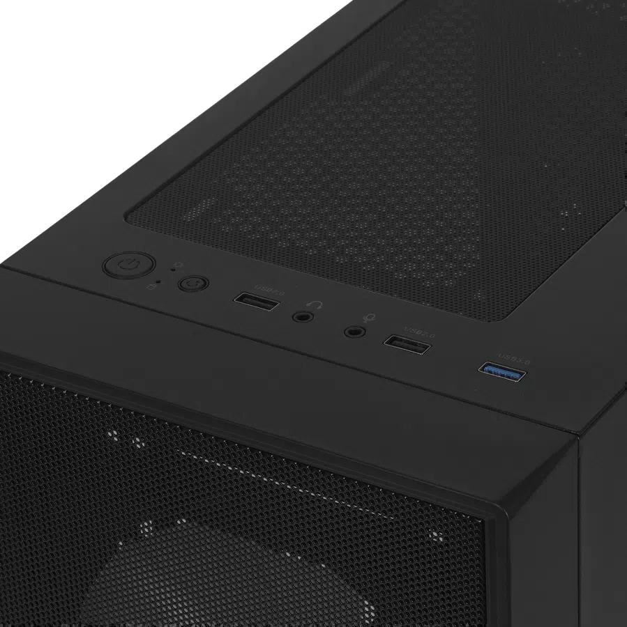 Корпус XASTRA A305M 3FRGB черный mATX 1x120mm 2x140mm FRGB 2xUSB2.0 1xUSB3.1 audio (A305M-2FC14F-1FC12F)