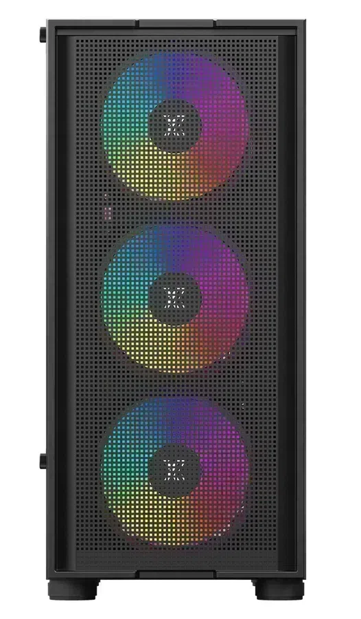 Корпус XASTRA A301 4FRGB черный ATX 4x120mm FRGB 2xUSB2.0 1xUSB3.0 audio (A301-BK-FC120FRGB-4F-GL)