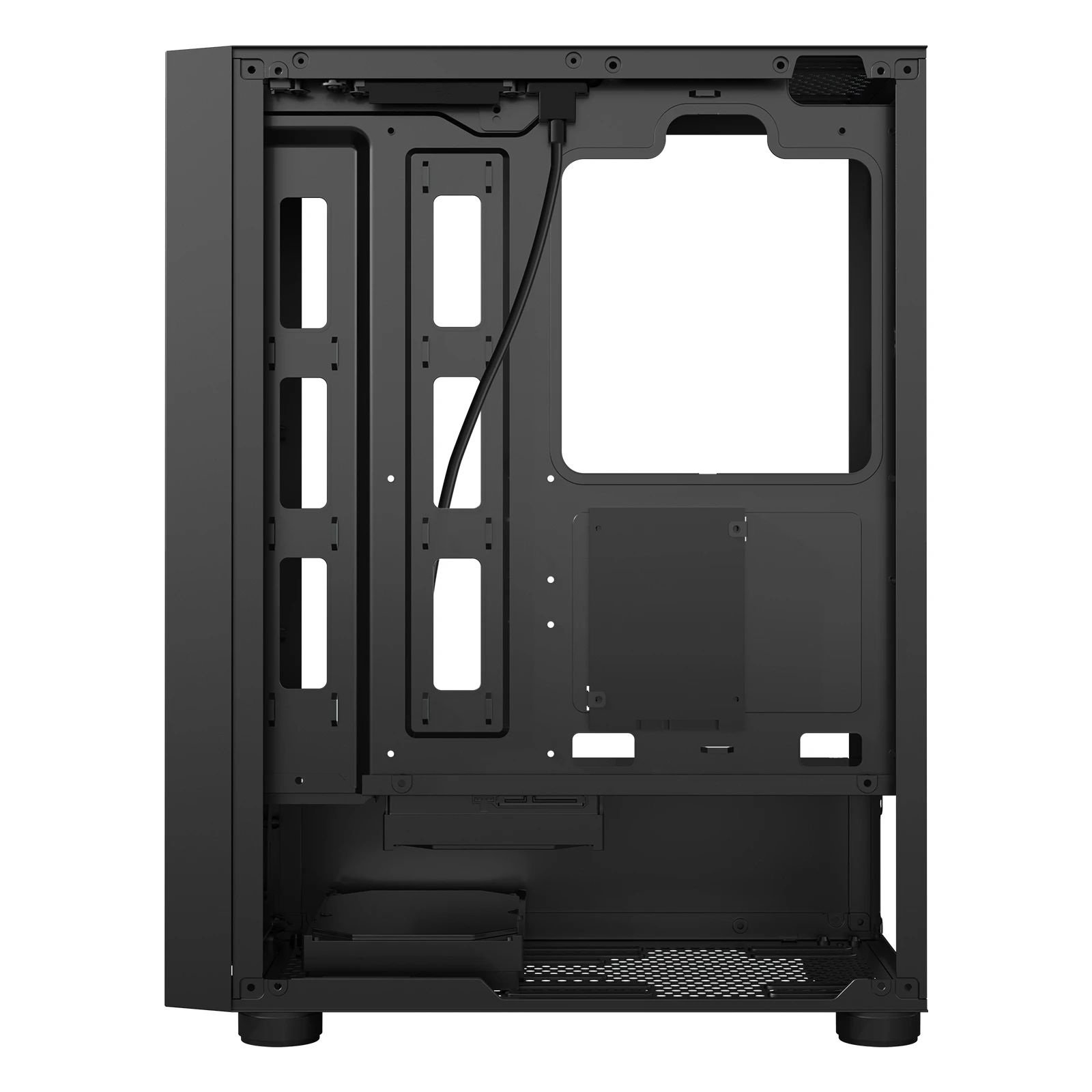 Корпус XASTRA A301 4FRGB черный ATX 4x120mm FRGB 2xUSB2.0 1xUSB3.0 audio (A301-BK-FC120FRGB-4F-GL)