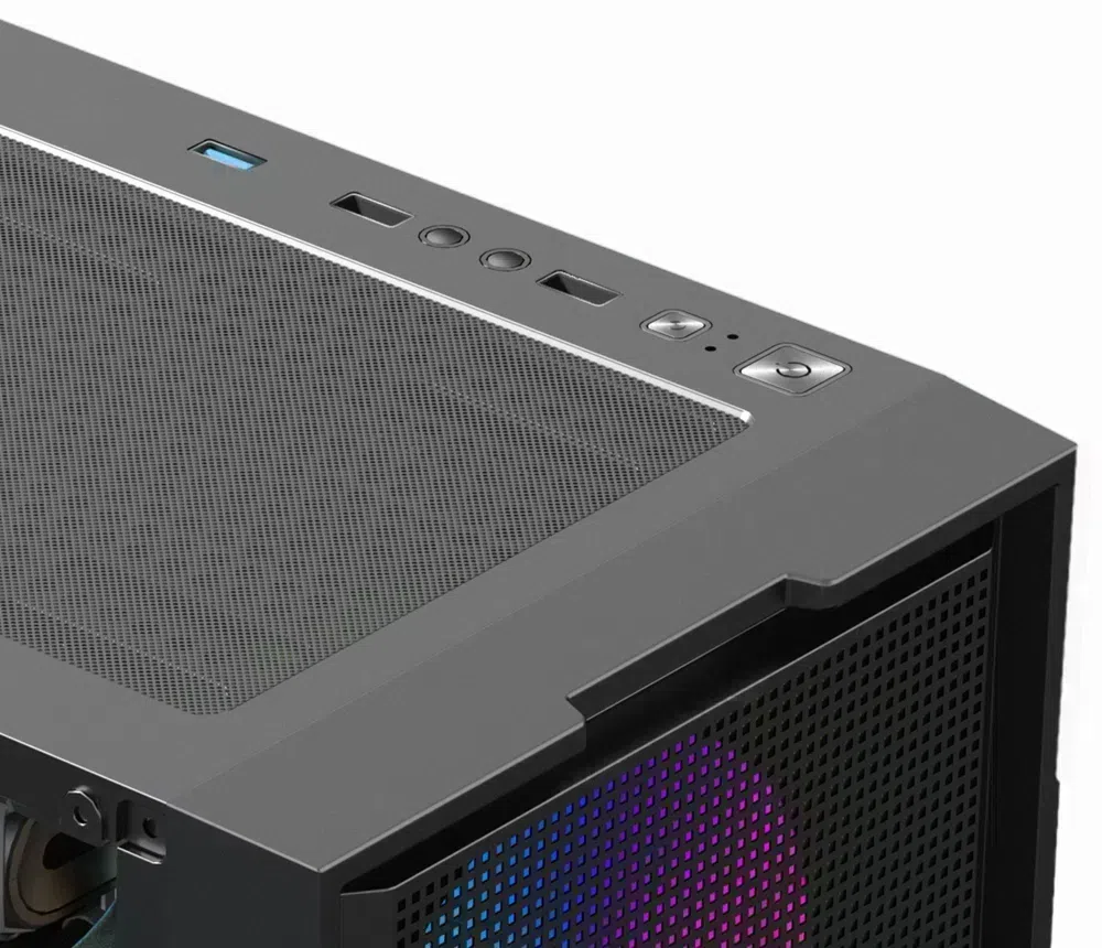 Корпус XASTRA A301 4FRGB черный ATX 4x120mm FRGB 2xUSB2.0 1xUSB3.0 audio (A301-BK-FC120FRGB-4F-GL)