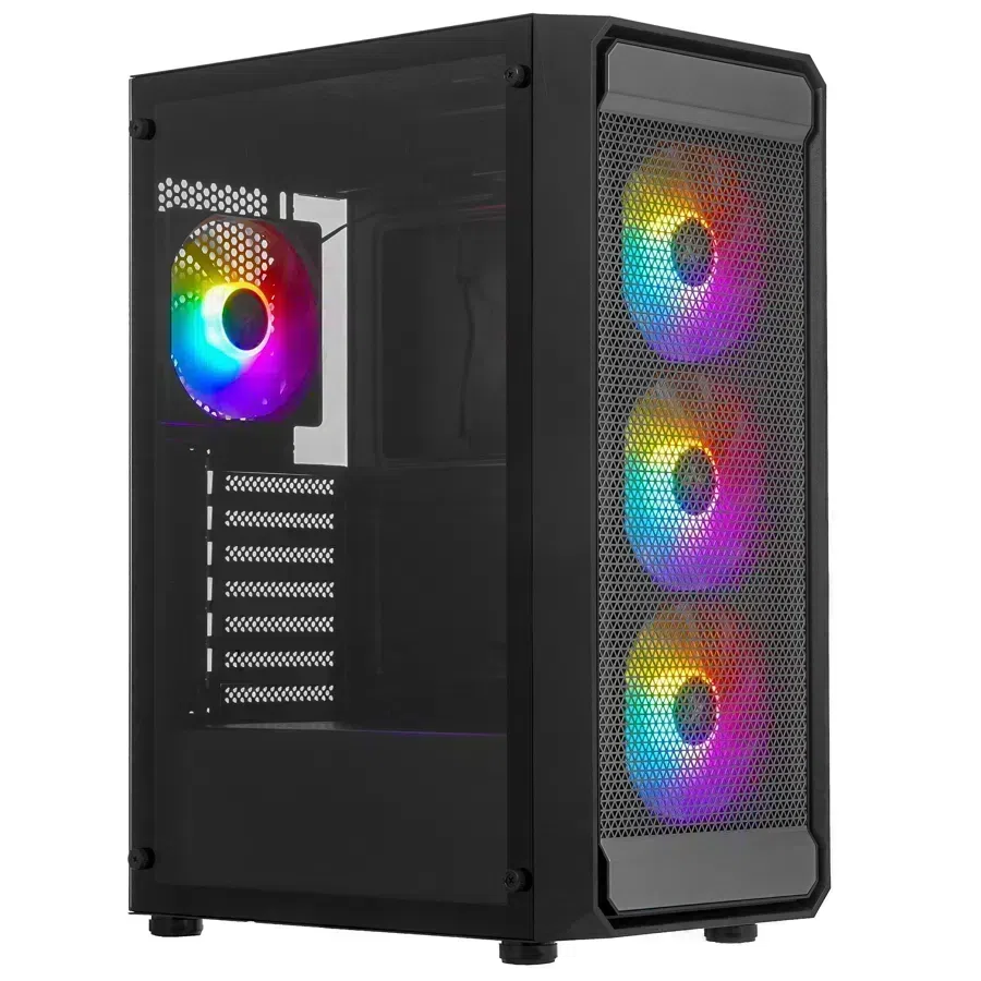 Корпус XASTRA A403 4FRGB черный ATX 4x120mm FRGB 2xUSB2.0 1xUSB3.0 audio (A403-4FC12F)
