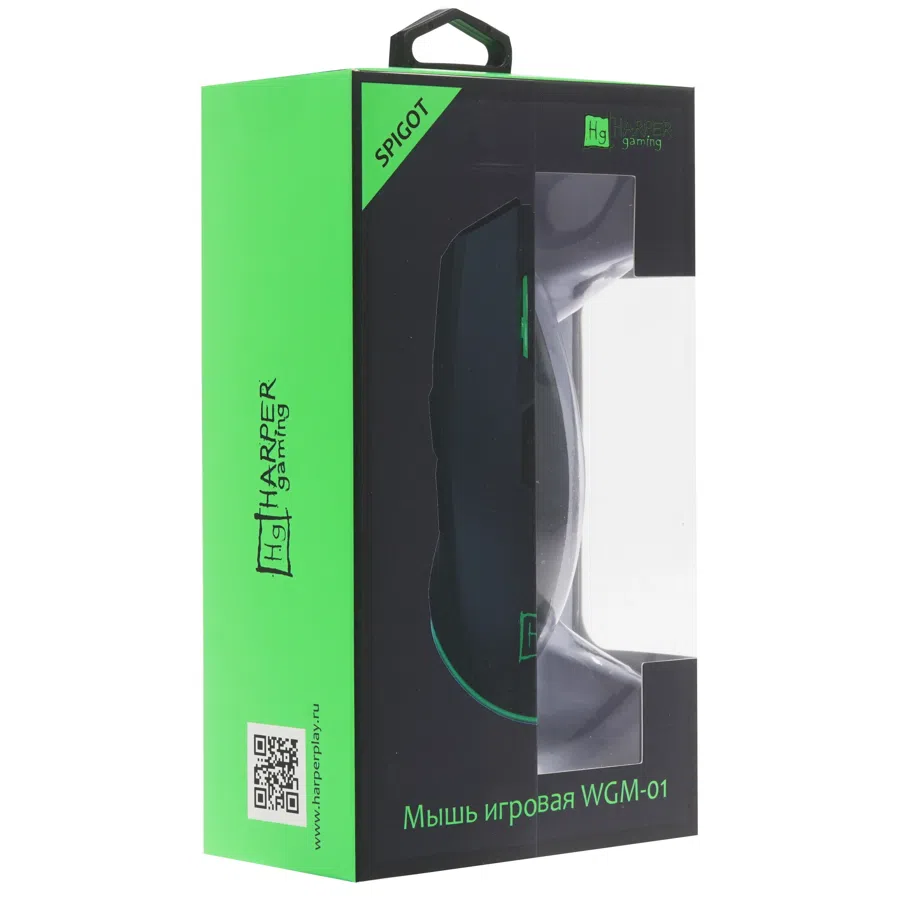 Мышь Harper Gaming Spigot WGM-01 черный оптическая (4000dpi) беспроводная USB (7but)