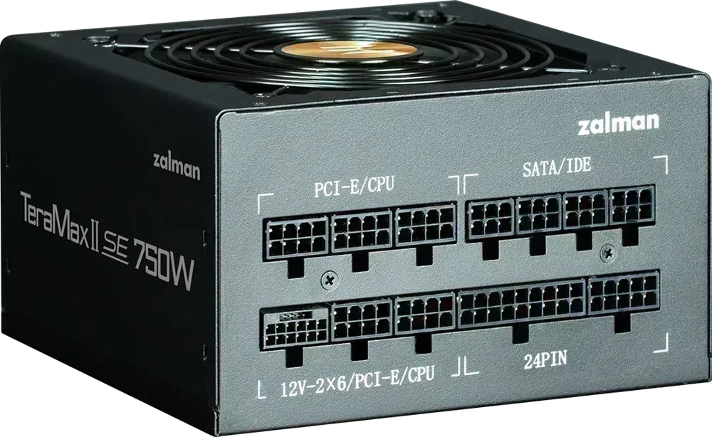 Блок питания Zalman ATX 750W ZM750-TMX2SE Gen.5 80+ gold 24pin APFC 120mm fan 8xSATA Cab Manag RTL