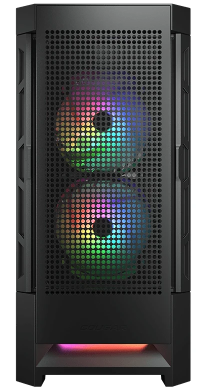Корпус Cougar Airface RGB Black черный без БП ATX 1x120mm 2x140mm 1xUSB2.0 2xUSB3.0 audio bott PSU