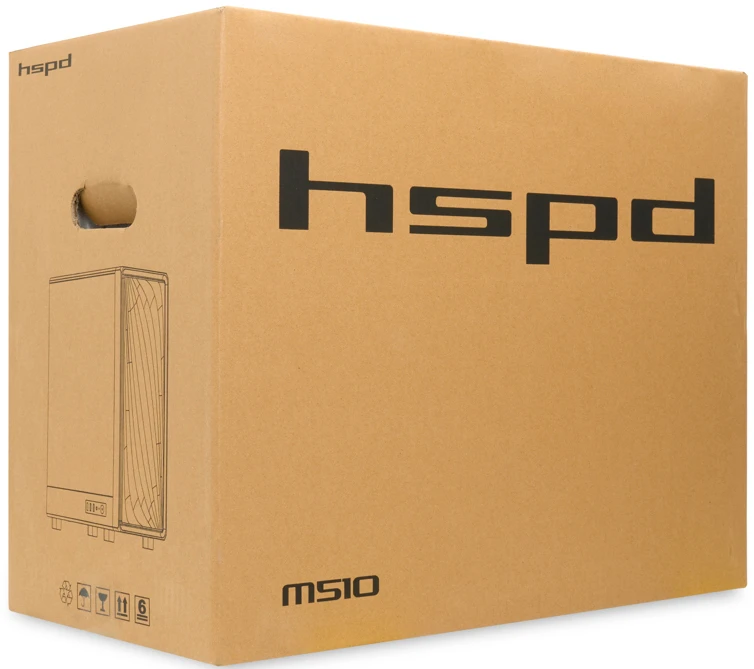 Корпус HSPD M510 белый без БП ATX 4x120mm ARGB 2xUSB3.0 audio