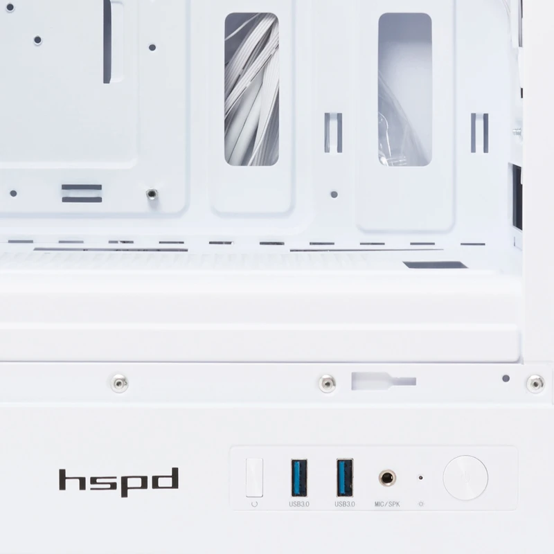 Корпус HSPD M510 белый без БП ATX 4x120mm ARGB 2xUSB3.0 audio
