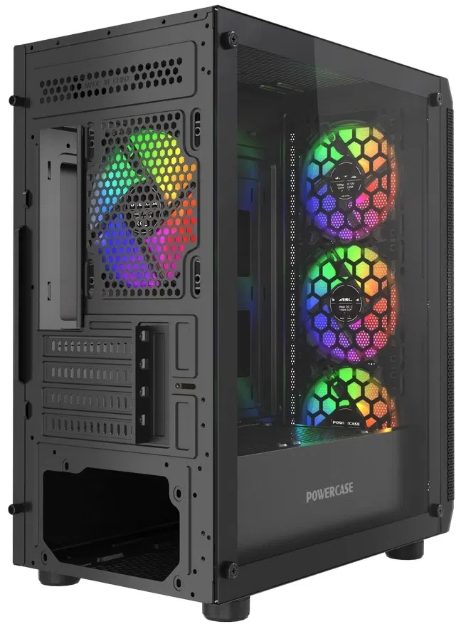 Корпус Powercase Mistral Micro EM22, Glass, 4x120mm fan FRGB, чёрный, ATX (CMMEM22B-L4)