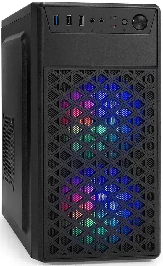 Корпус ExeGate mEVO-7803 черный mATX 2x120mm FRGB 2xUSB2.0 1xUSB3.0 аудио