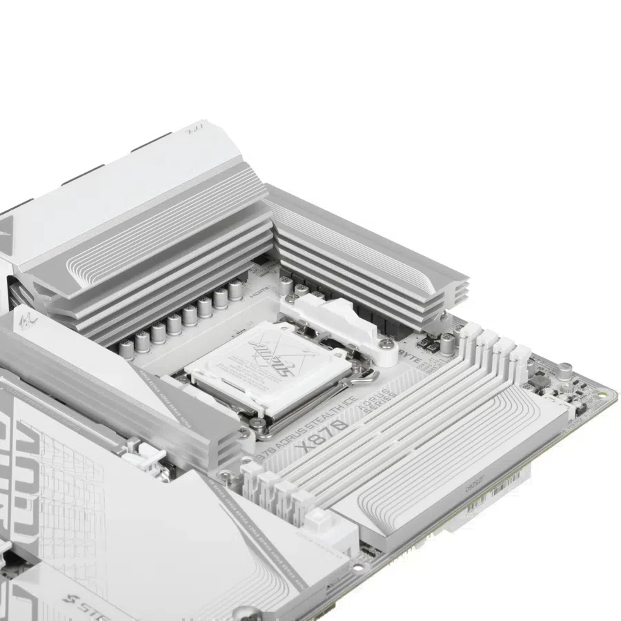 Материнская плата Gigabyte X870 AORUS STEALTH ICE Socket AM5 AMD X870 4xDDR5 ATX AC`97 8ch(7.1) 5Gigabit RAID+HDMI