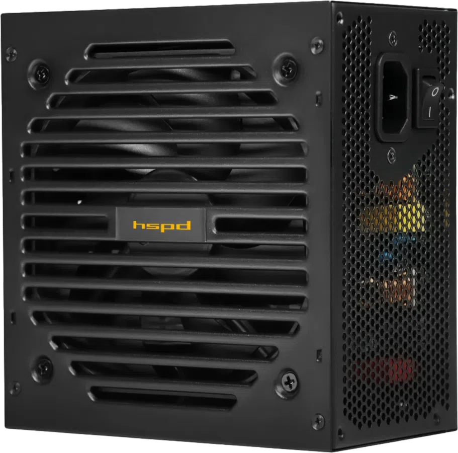 Блок питания HSPD ATX 600W HSI-600BS-BK 80+ Bronze (20+4pin) APFC 120mm fan 6xSATA Semi-modular RTL